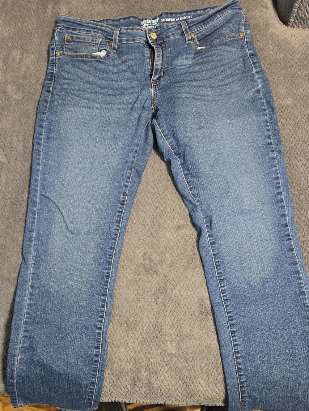 Classic Women's Blue Straight-Leg Jeans